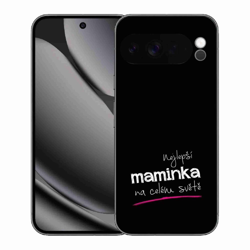 Gél borítás mmCase a Google Pixel 10 Pro XL-hez - Best Mom 4 fekete háttérrel