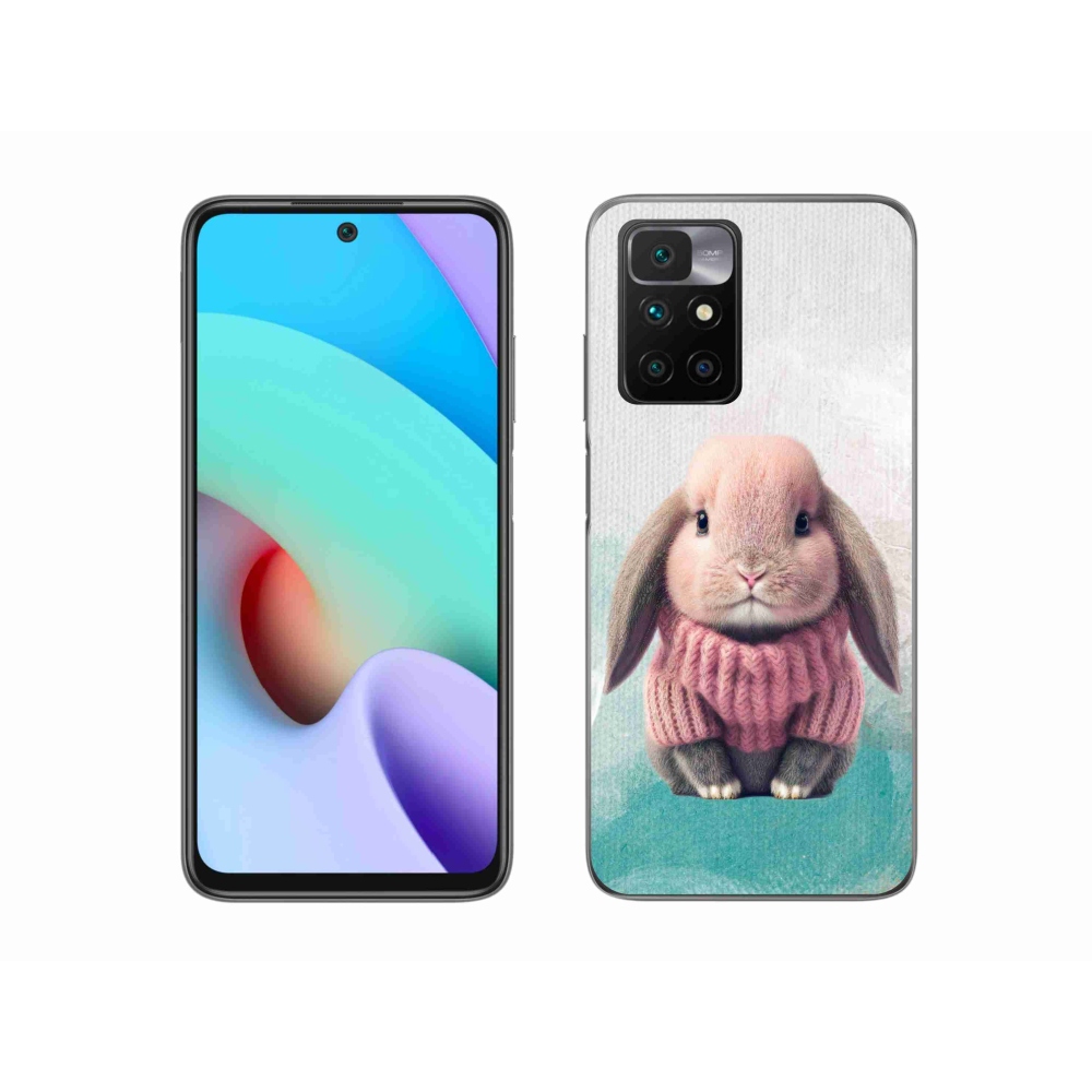 Gél borítás mmCase a Xiaomi Redmi 10/Redmi 10 (2022) - nyúl pulóverben