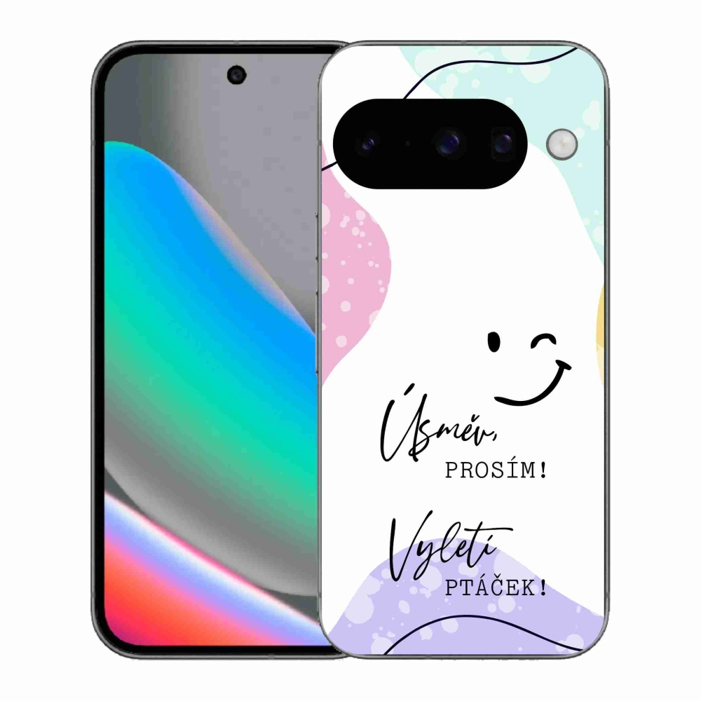 Gél borító mmCase a Google Pixel 10 számára - vicces szöveg 4 fehér háttérrel