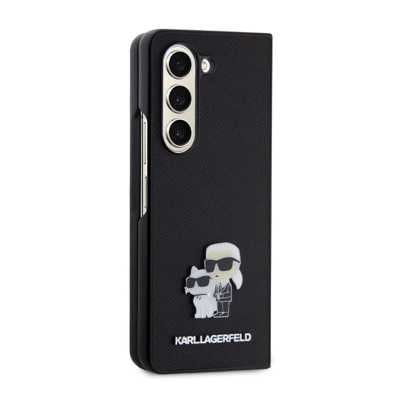 Karl Lagerfeld PU Saffiano Karl és Choupette NFT hátlap Samsung Galaxy Z Fold 5 fekete