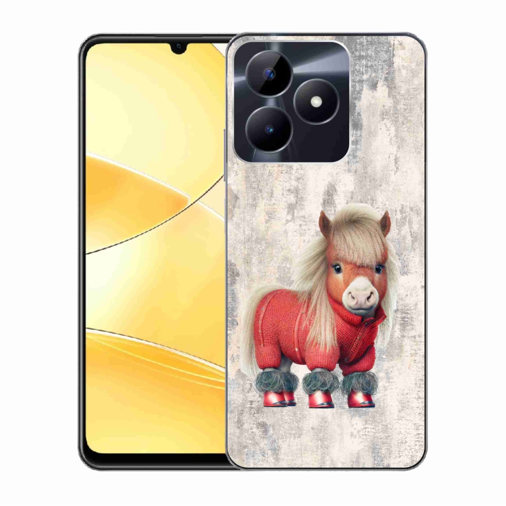 Zselés borítás mmCase a Realme C51/C53 készülékhez - póni pulóverben