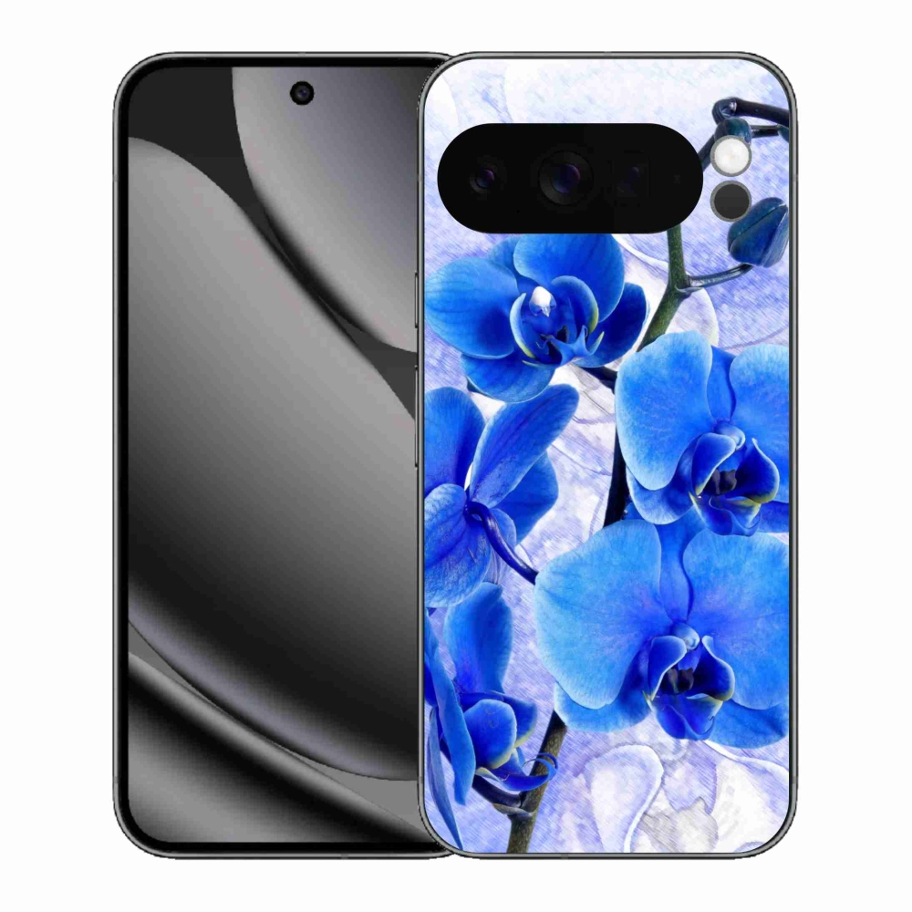 Zselés borítás mmCase a Google Pixel 10 Pro XL-hez - kék virágok
