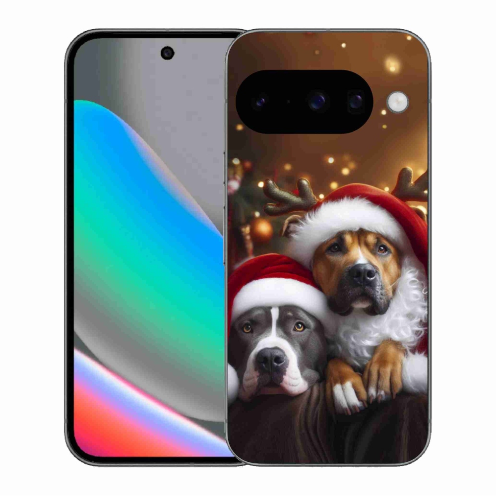 Gél borítás mmCase a Google Pixel 10 számára - Karácsonyi kutyák