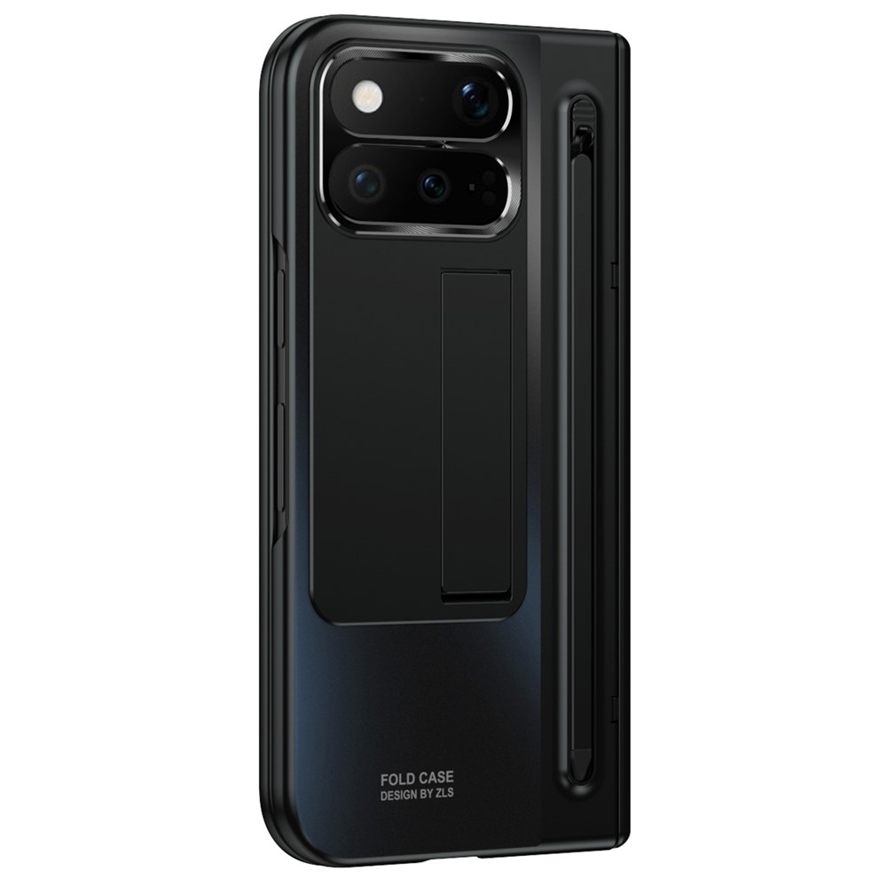 Hinge műanyag tok érintőceruzával és kijelzővédővel a Google Pixel 11 Pro Foldhoz – fekete