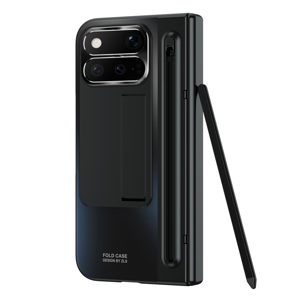 Hinge műanyag tok érintőceruzával és kijelzővédővel a Google Pixel 11 Pro Foldhoz – fekete