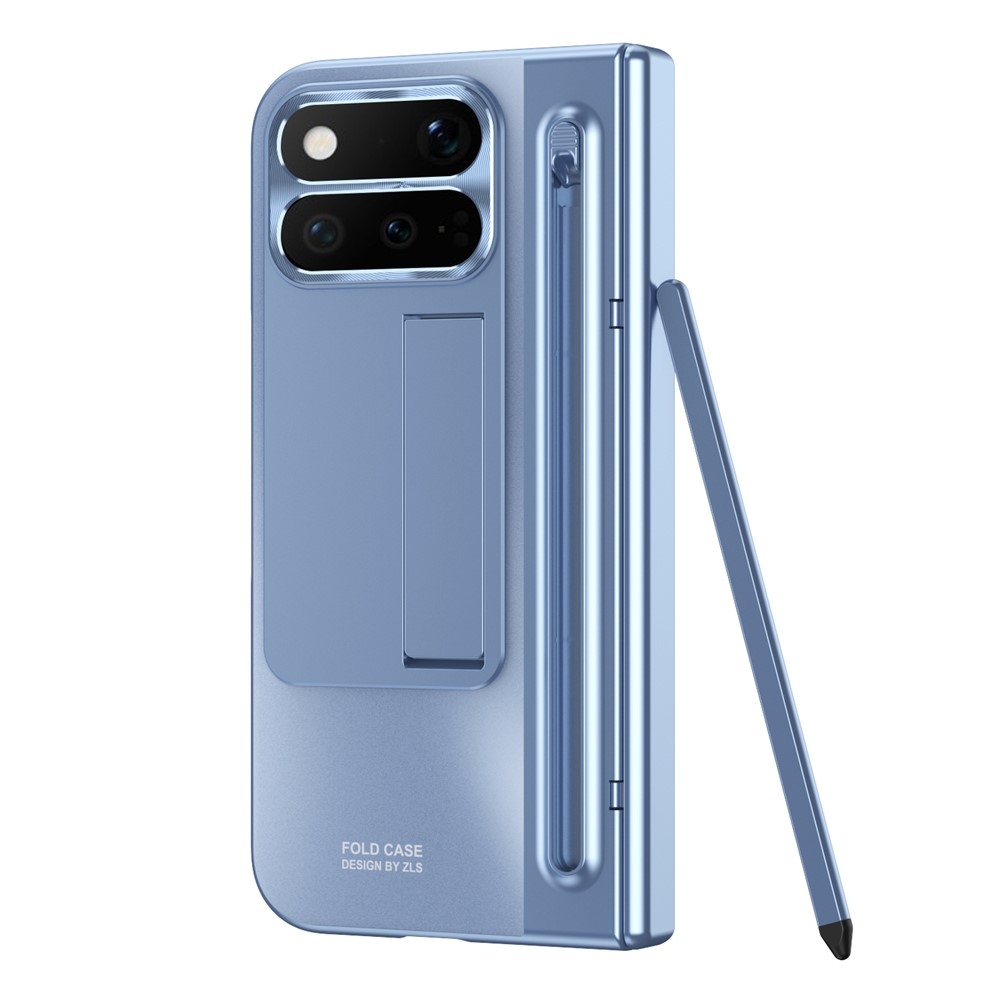 Hinge műanyag tok érintőceruzával és kijelzővédővel a Google Pixel 11 Pro Foldhoz – kék