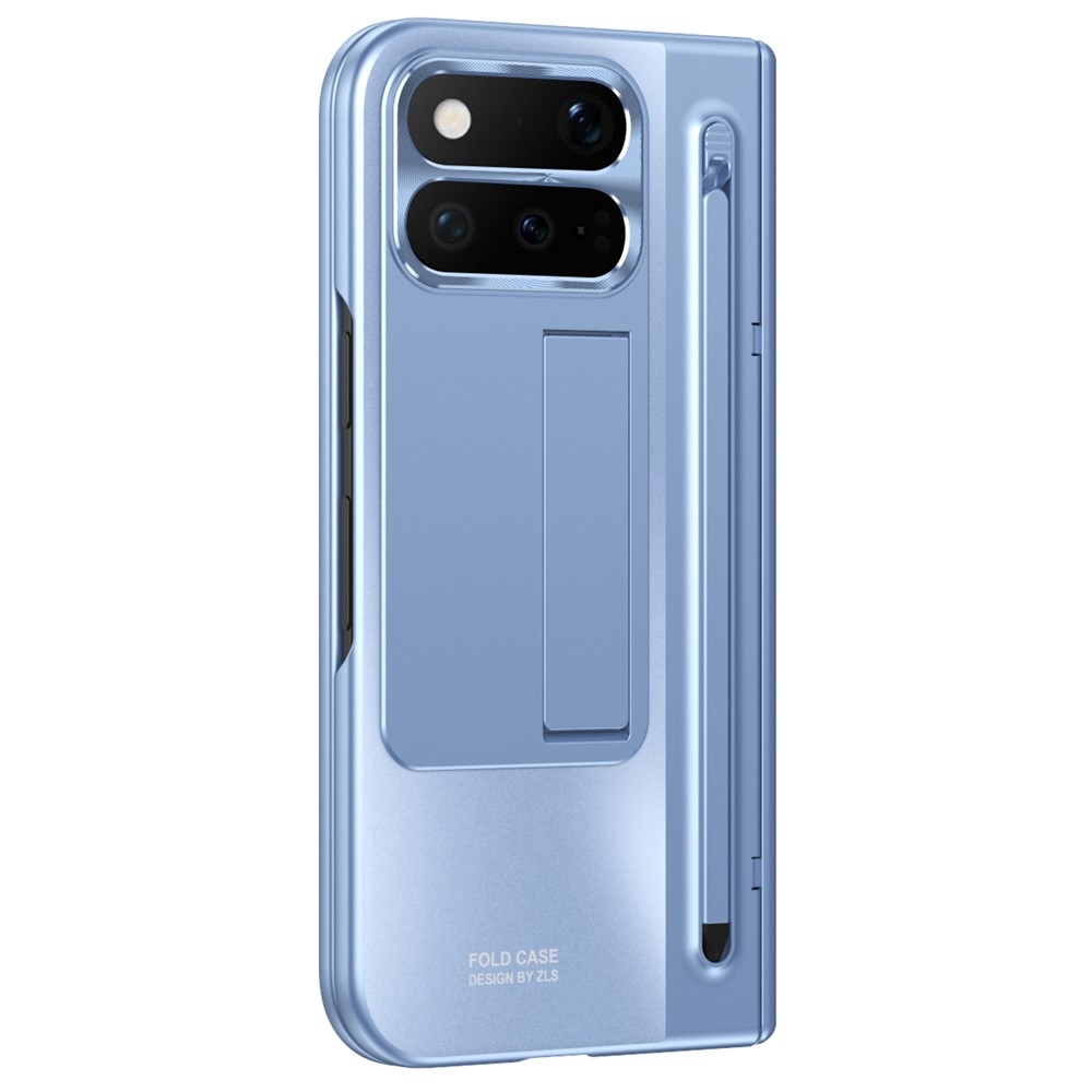 Hinge műanyag tok érintőceruzával és kijelzővédővel a Google Pixel 11 Pro Foldhoz – kék