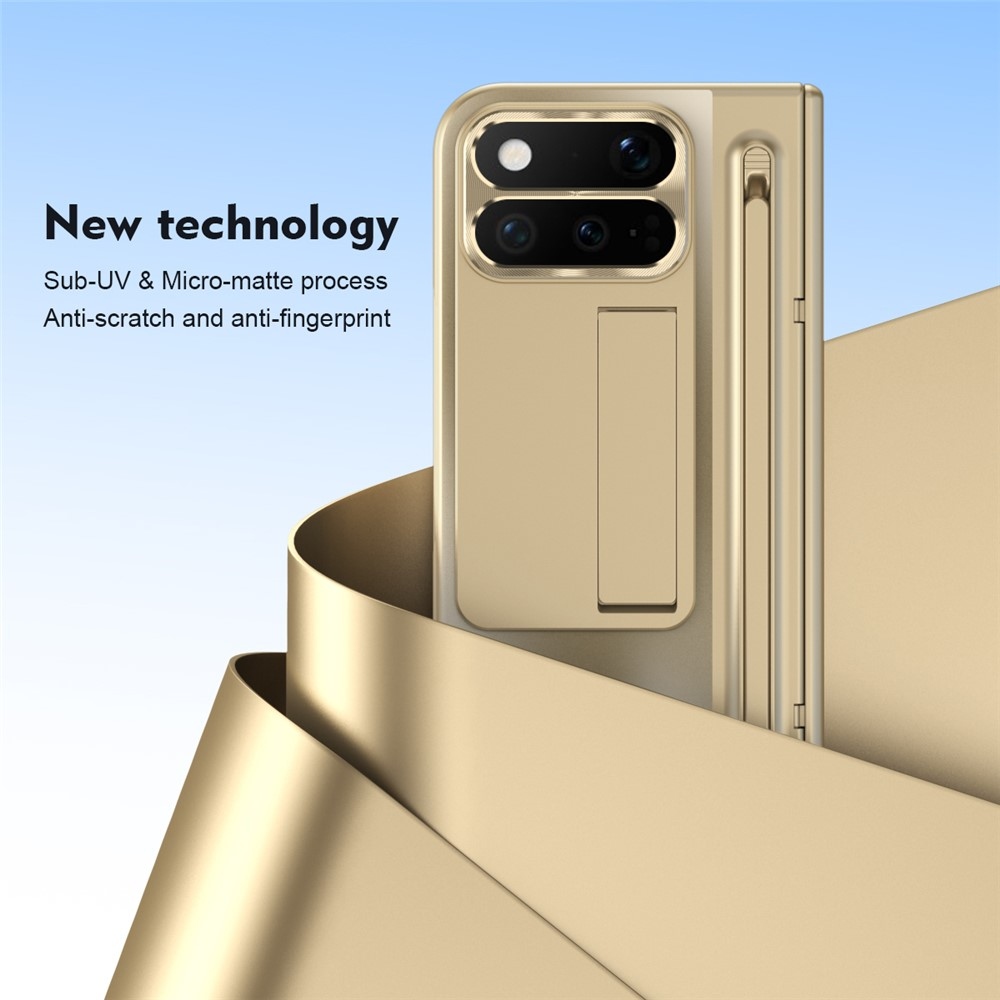 Hinge műanyag tok érintőceruzával és kijelzővédővel a Google Pixel 11 Pro Foldhoz – arany