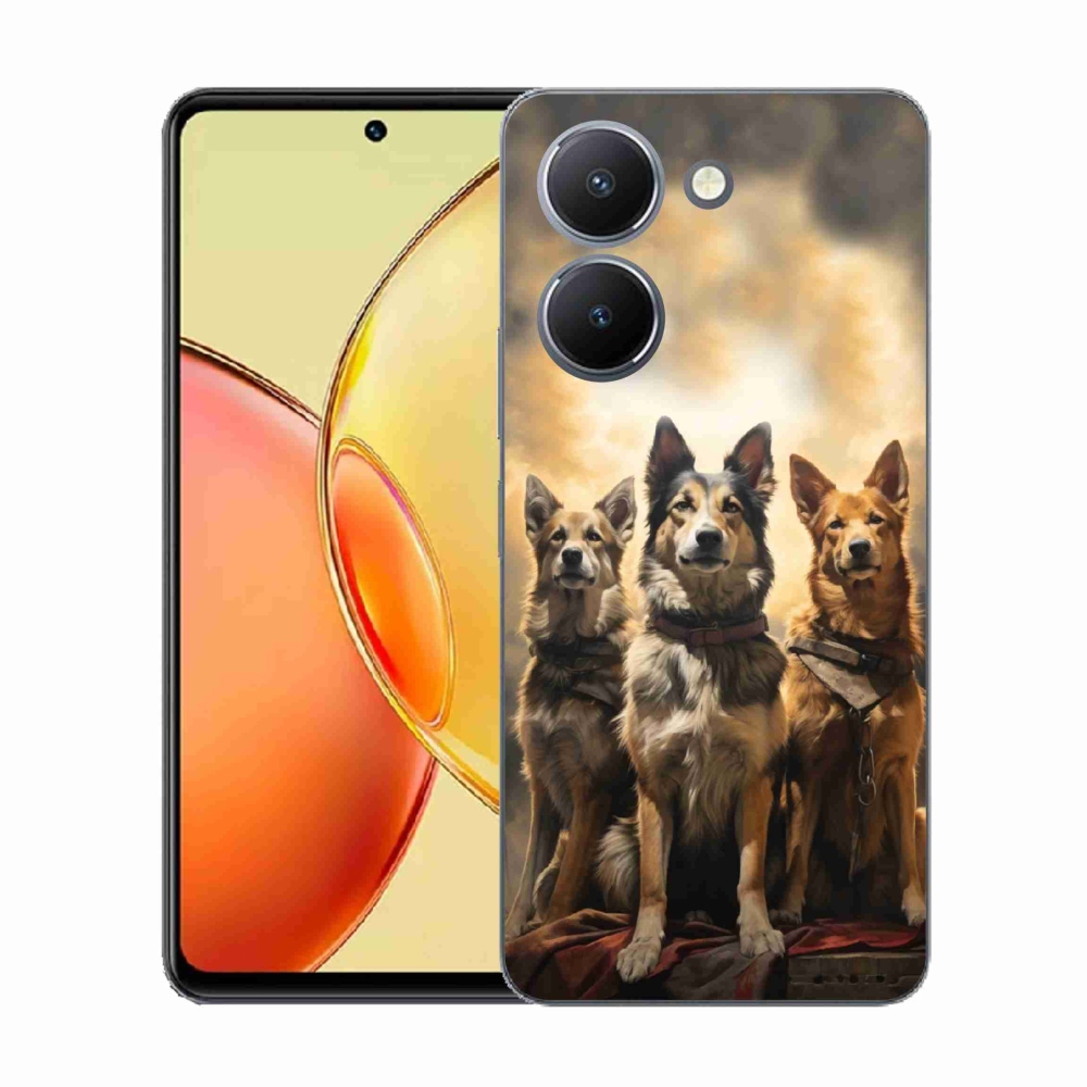 Zselés borítás mmCase a Vivo Y36-hoz - három kutya