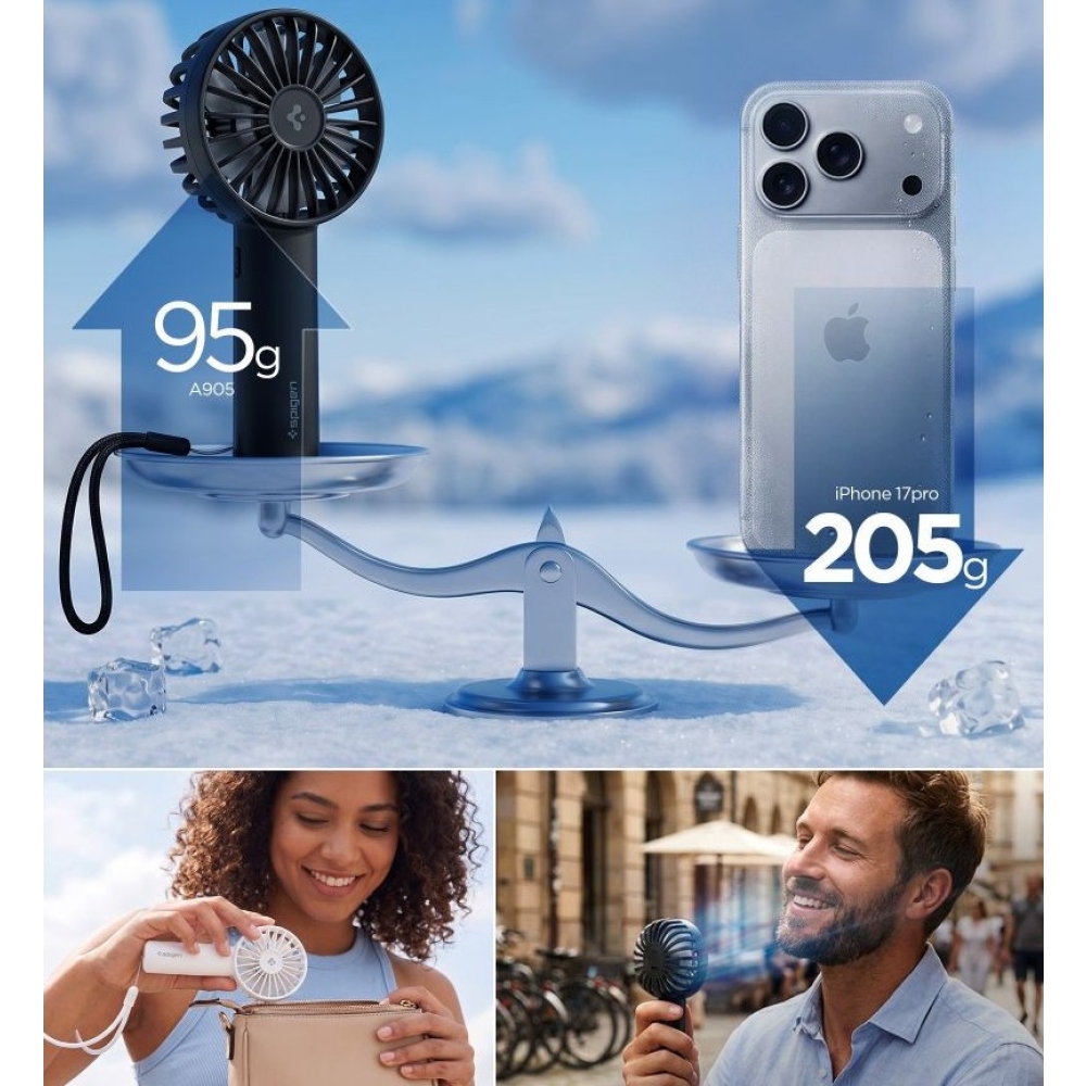 Spigen A905 Mini hordozható kézi ventilátor