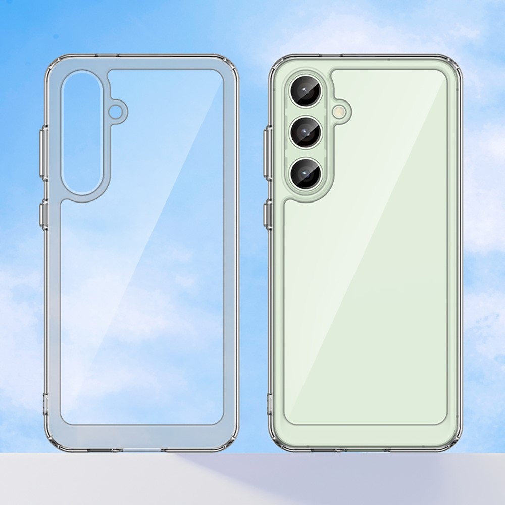 Gél tok kemény hátlappal Samsung Galaxy S24 FE készülékhez - átlátszó