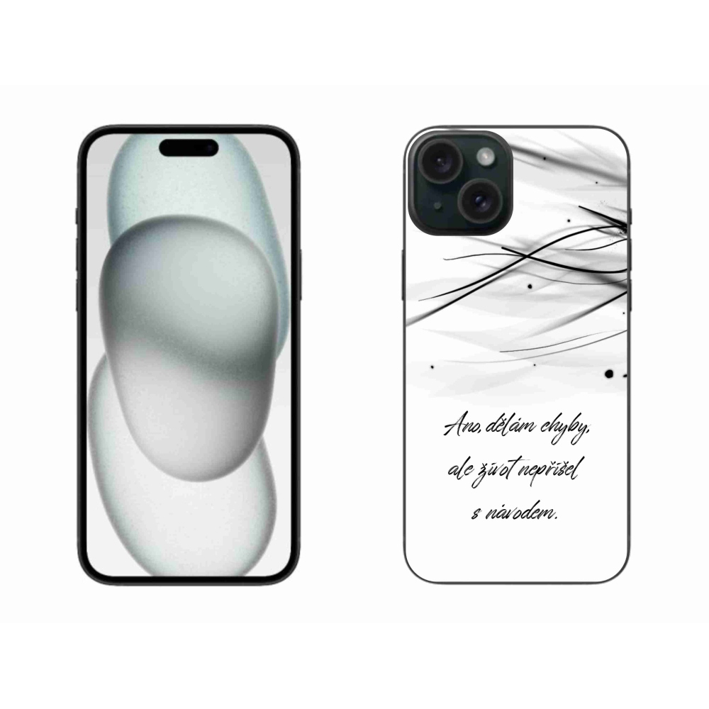 Gél borítás mmCase iPhone 15 Plus készülékhez - idézőjeles fehér háttér