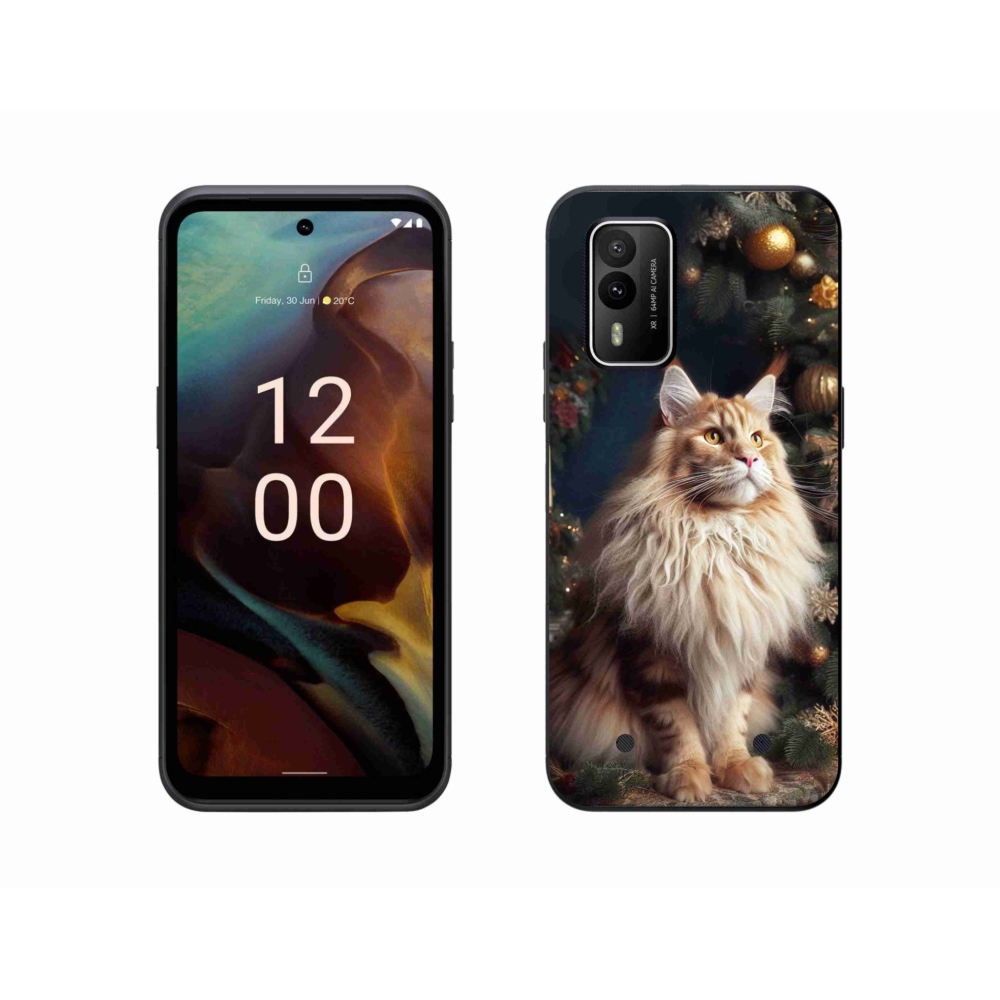 Zselés borítás mmCase a Nokia XR21 készülékhez - macska a fánál