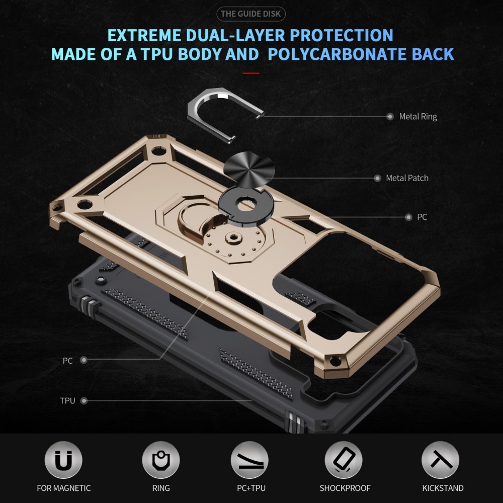 Gyűrűk tartós borító Xiaomi 15 - arany