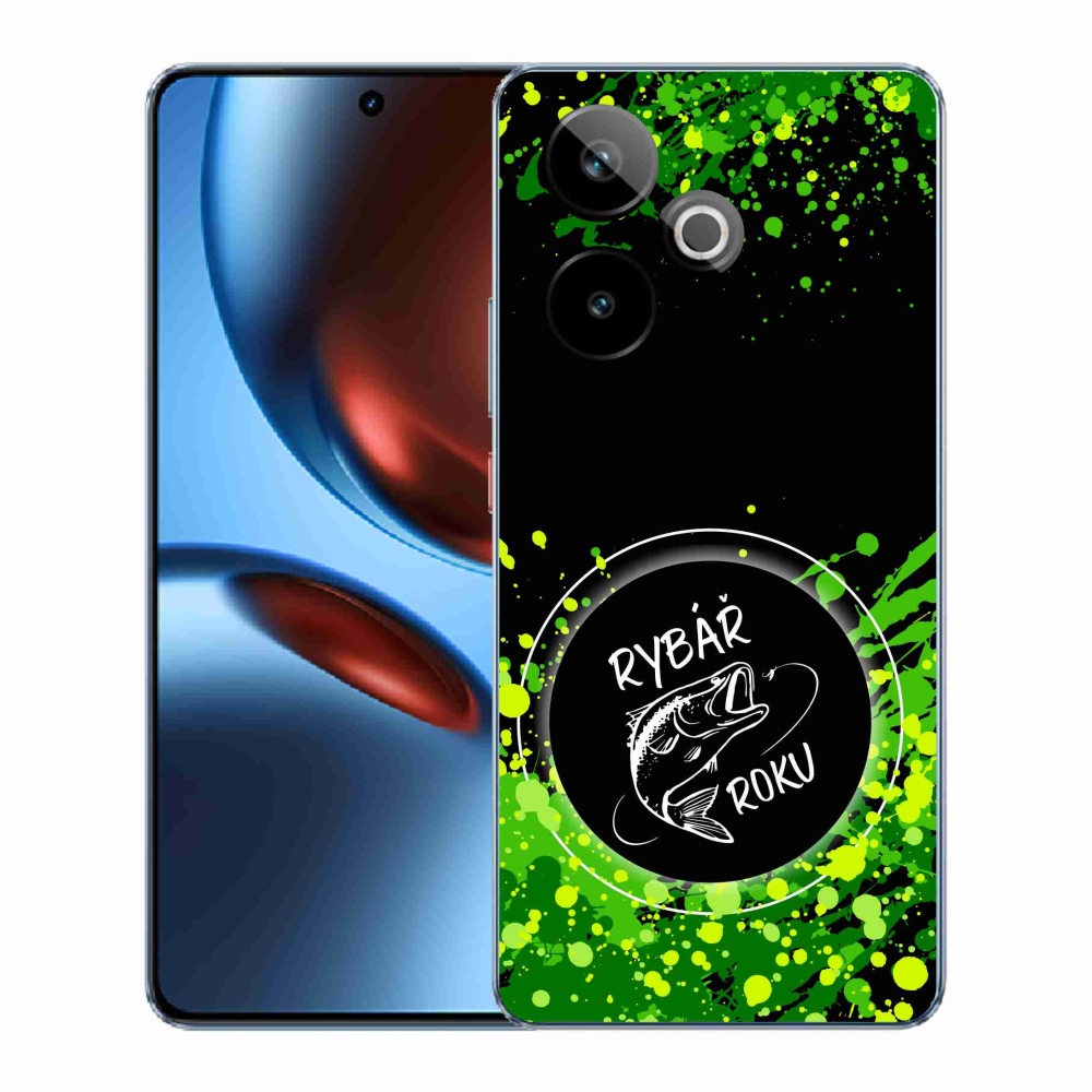 Rugalmas mmCase zselés tok a Realme GT 7 5G/GT 7T 5G képével - az év halászának fekete háttere