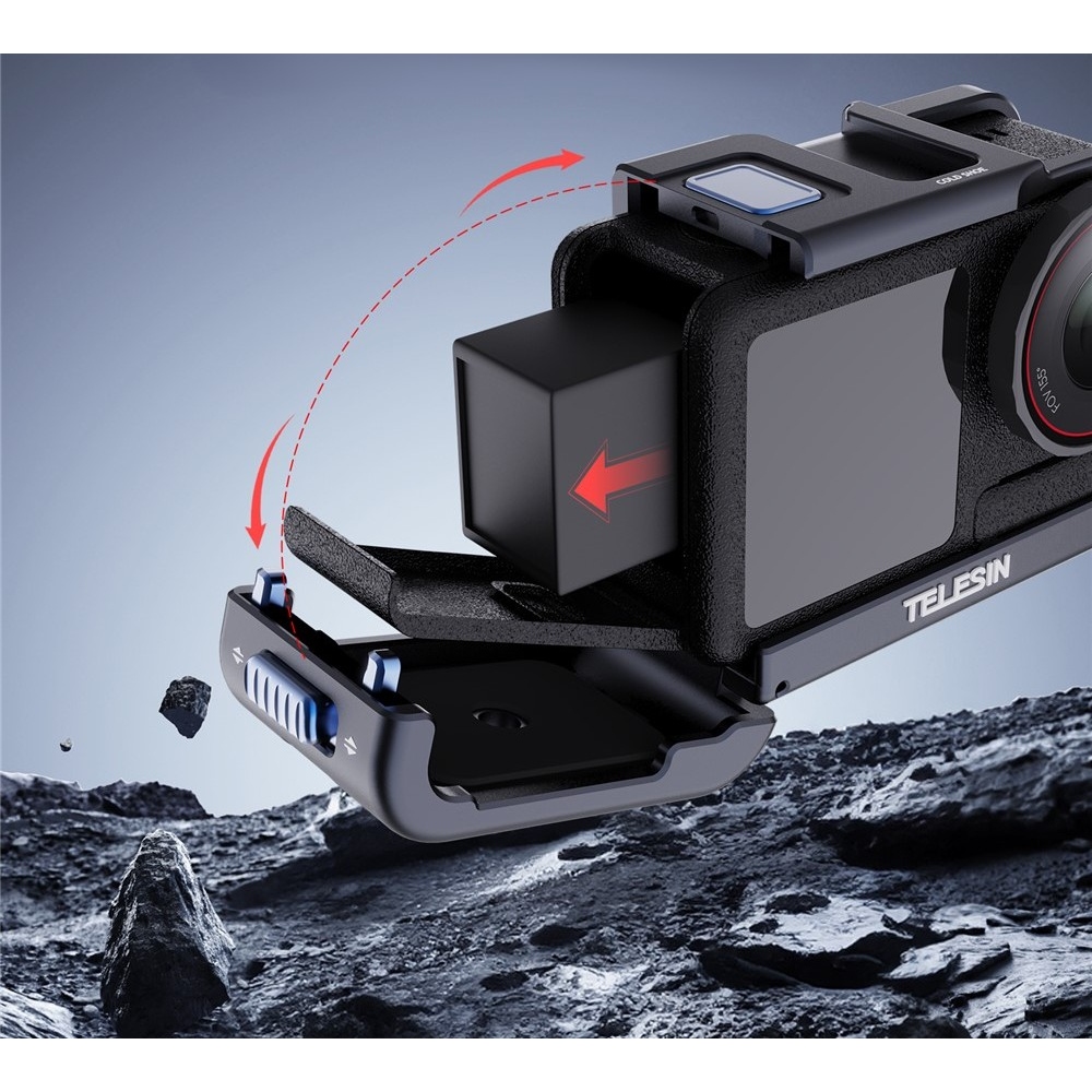 TELESIN alumínium védőkeret DJI Osmo Action 5 Pro, 4 és 3 kamerákhoz