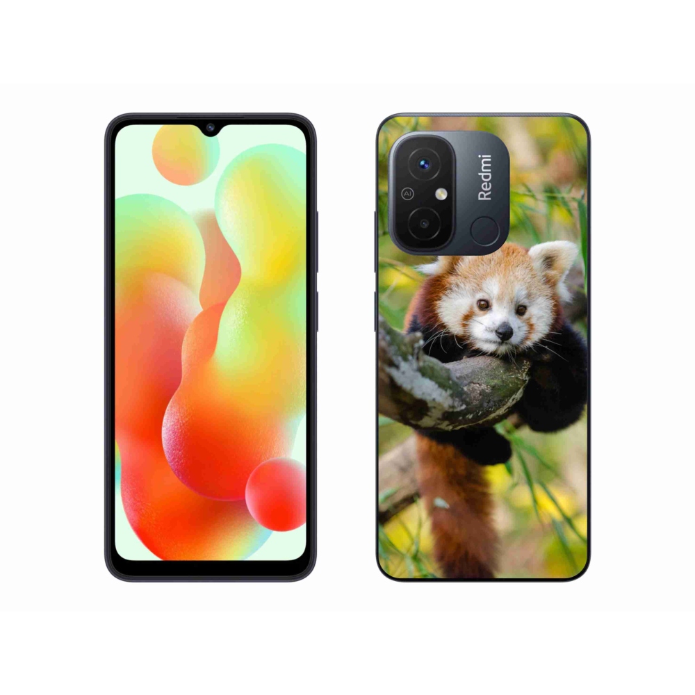 Gél borítás mmCase a Xiaomi Redmi 12C-hez - panda piros
