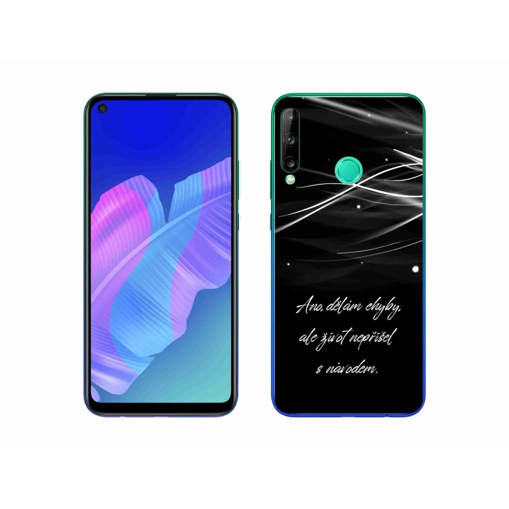 Gél borítás mmCase a Huawei P40 Lite E készülékhez - idézem fekete háttérrel