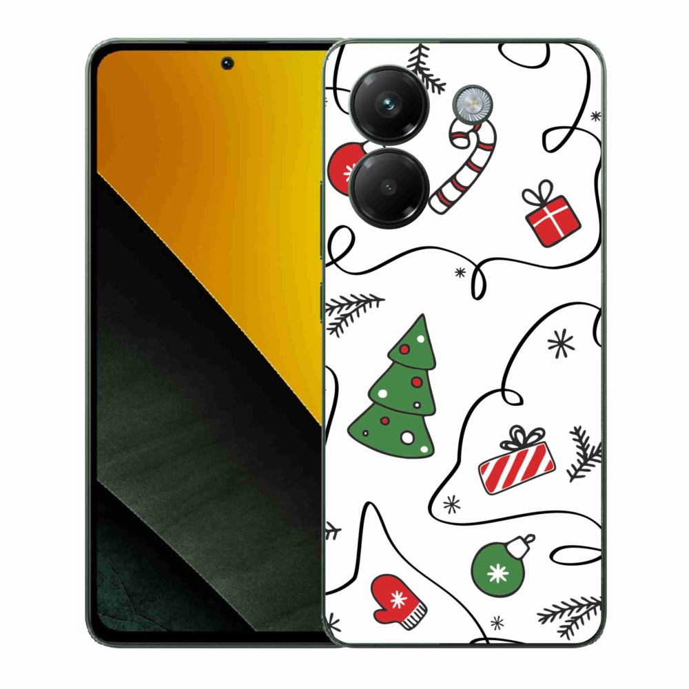 Gél borítás mmCase a Xiaomi Poco M7 Pro 5G számára - karácsonyi motívumok