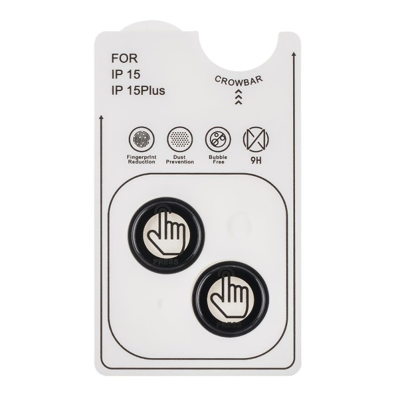 Csomagolás:ME lencsevédő Apple iPhone 15/15 Plus fekete színhez