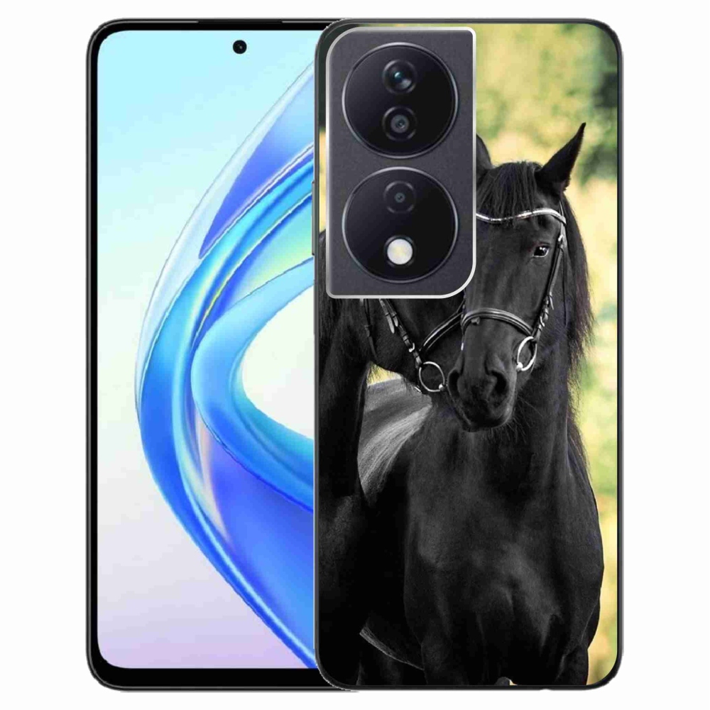 Zselés borítás mmCase a Honor X7b/Honor 90 Smart készülékhez - két fekete ló