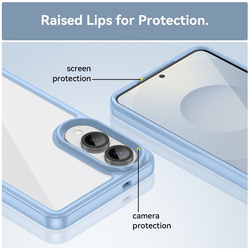 Gél tok kemény hátlappal Samsung Galaxy S25 Edge készülékhez - kék