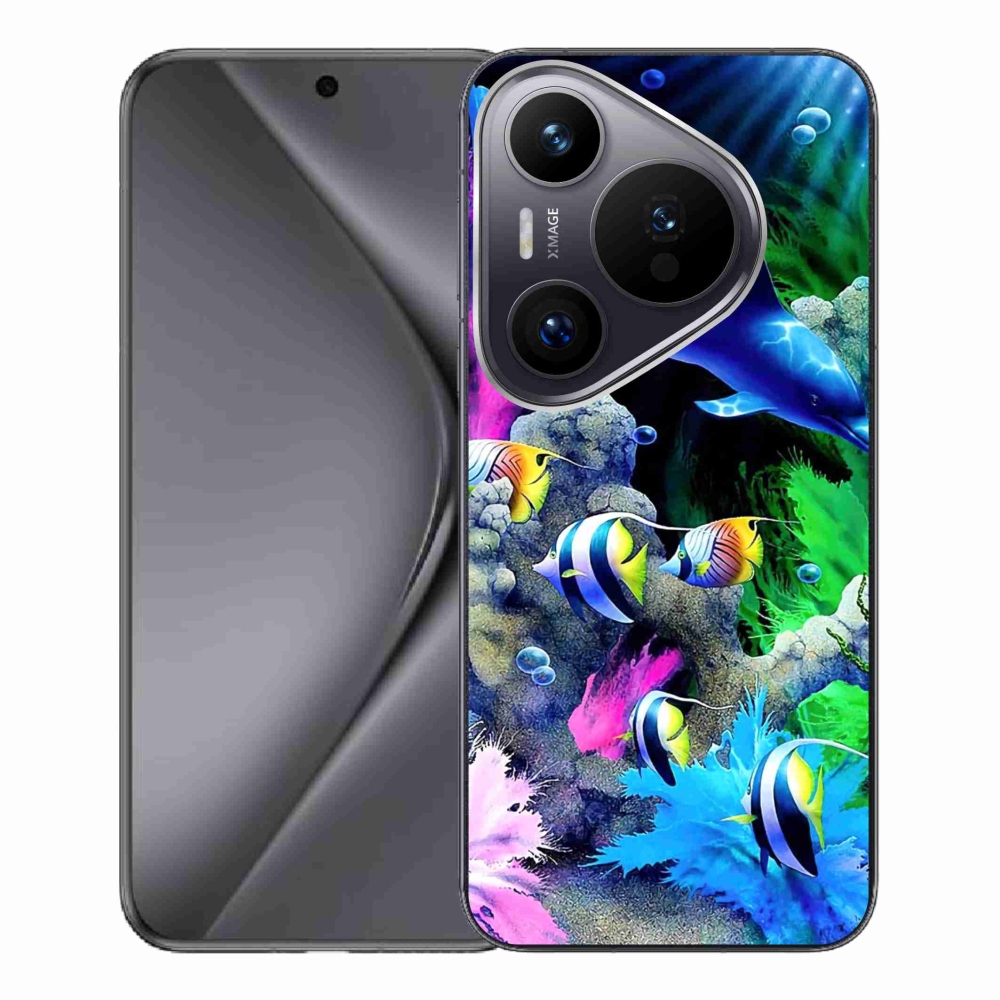 Gél tok mmCase a Huawei Pura 70 Pro számára - tengeri világ