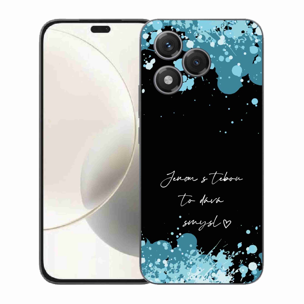 Gél borító mmCase a Honor 400 Lite-hoz - szöveg szerelemben fekete háttérrel