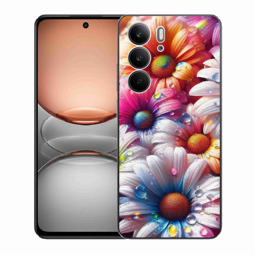 Zselés borító mmCase a Realme C75 készülékhez - színes margaréták