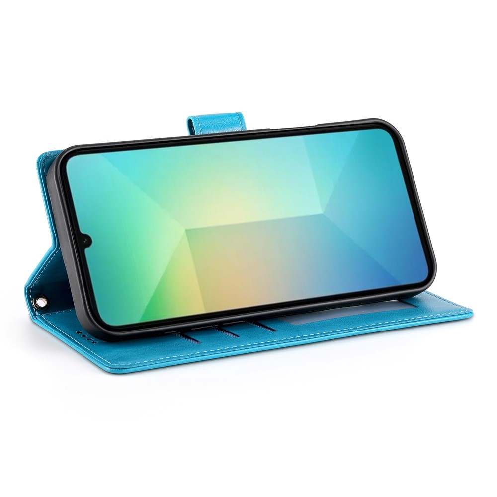 Virágos könyv tok Samsung Galaxy A07 4G készülékhez - kék