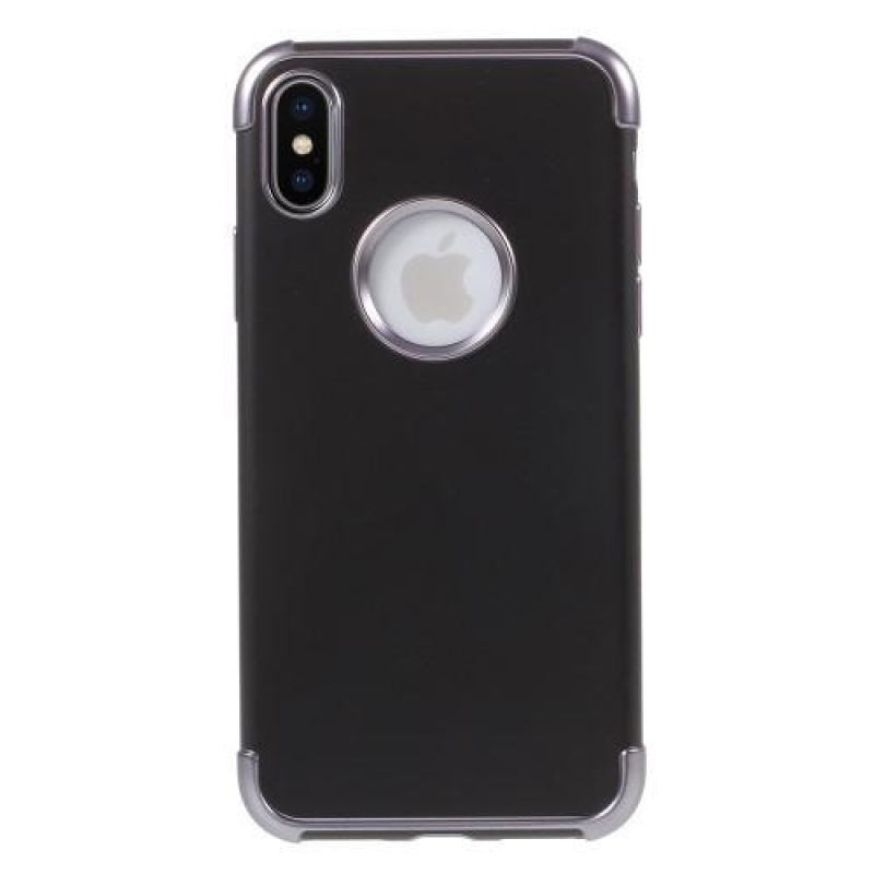 Sima zselés tok kontrasztos szegéllyel iPhone X készülékhez - szürke