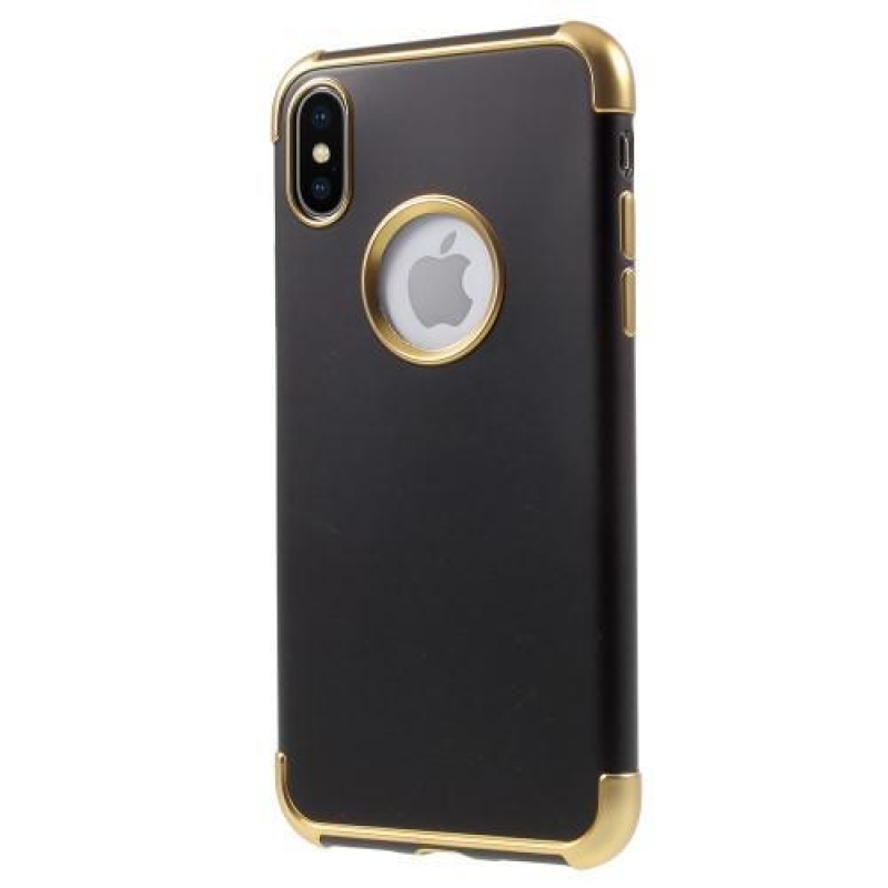 Sima zselés tok kontrasztos szegéllyel iPhone X készülékhez - arany színben