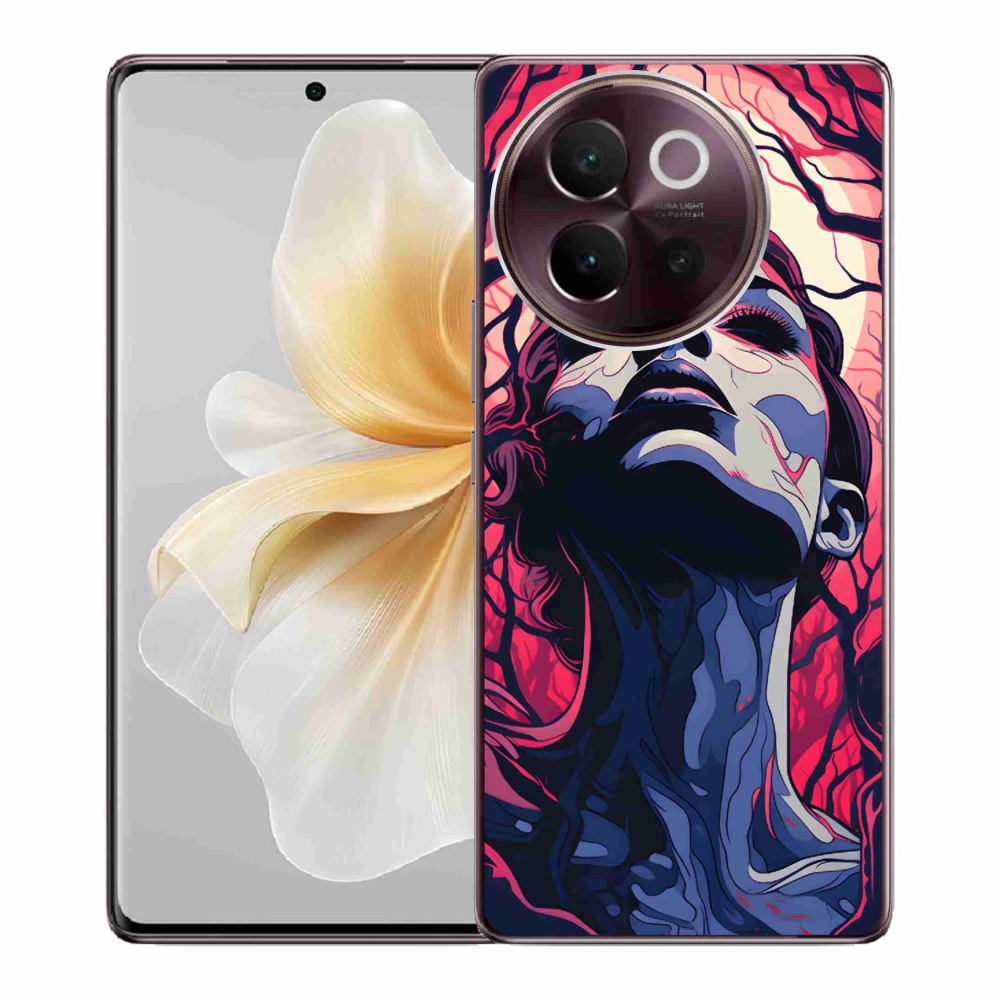 Gél borítás mmCase a Vivo V40 Lite 5G-n - absztrakt arc