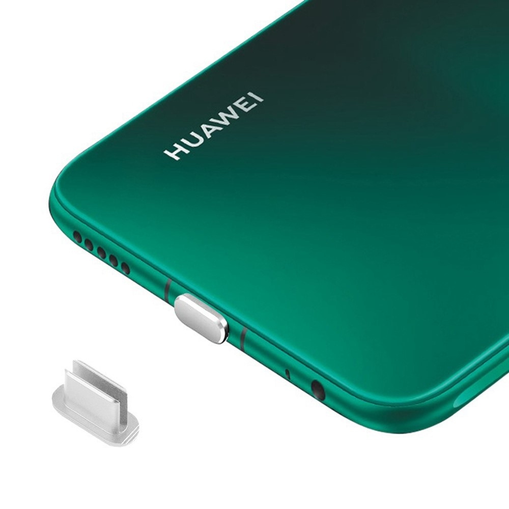 USB-C-csatlakozóhoz való alumínium porvédő fedél – ezüst színű