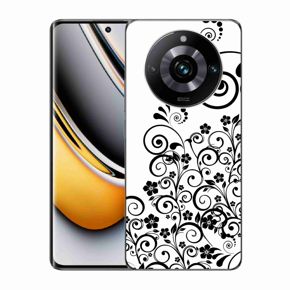 Zselés borítás mmCase a Realme 11 Pro/11 Pro+ készülékhez - fekete és fehér virágminták