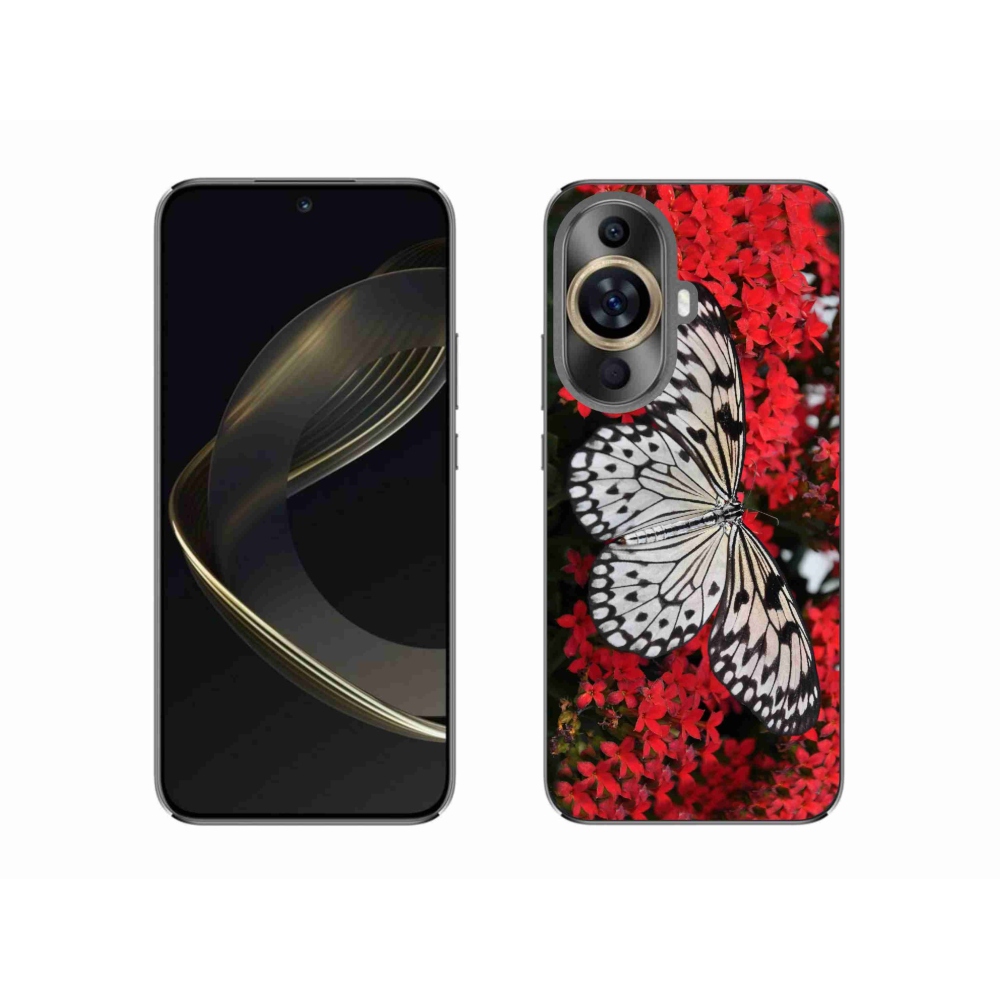 Zselés borítás mmCase a Huawei Nova 11-hez - fekete-fehér pillangó 1