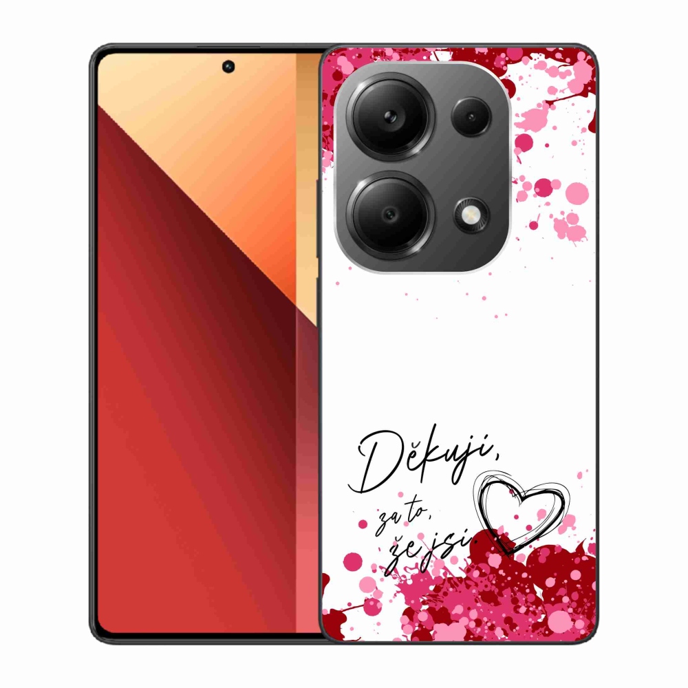 Gél borító mmCase a Xiaomi Redmi Note 13 Pro 4G/Poco M6 Pro - love text 2 fehér háttérrel