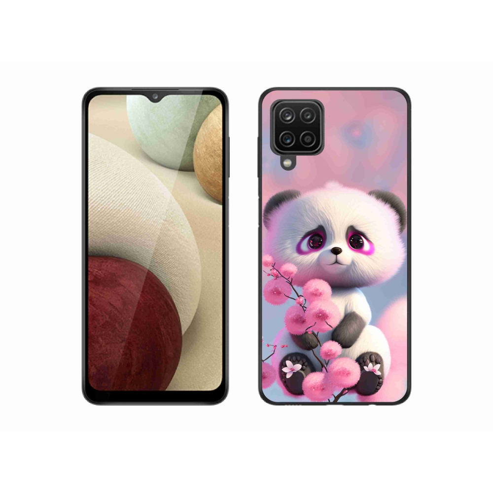 Gél védőhuzat mmCase Samsung Galaxy M12 - aranyos panda 1
