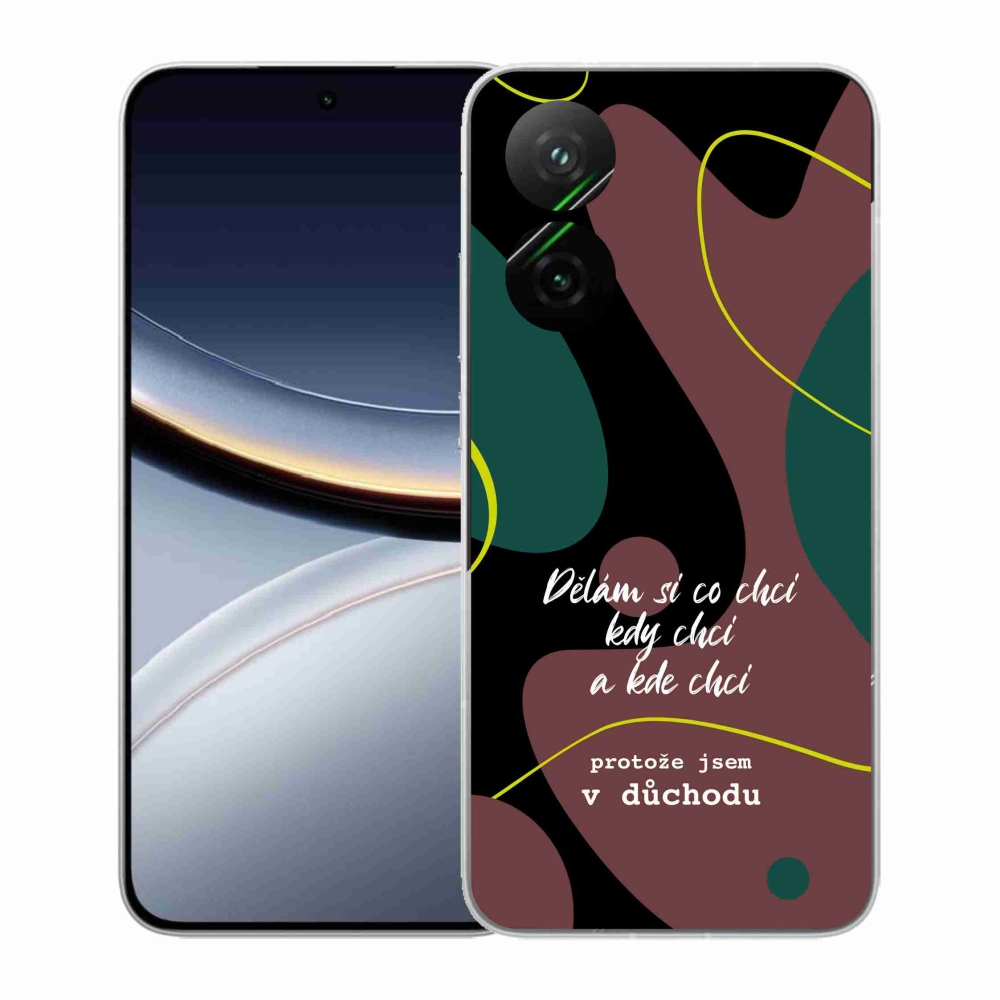 Gél borító mmCase a Xiaomi Poco F7 5G számára - vicces szöveg 10 fekete háttér