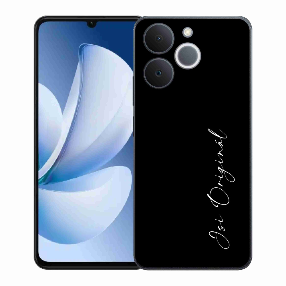 Gél borító mmCase a Realme Note 70T-hez - te vagy az eredeti fekete háttér