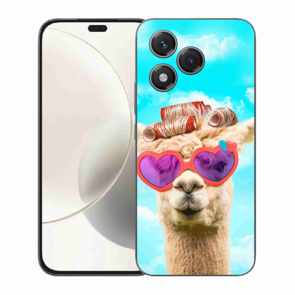 Zselés borítás mmCase a Honor 400 Lite-hoz - szemüveges láma