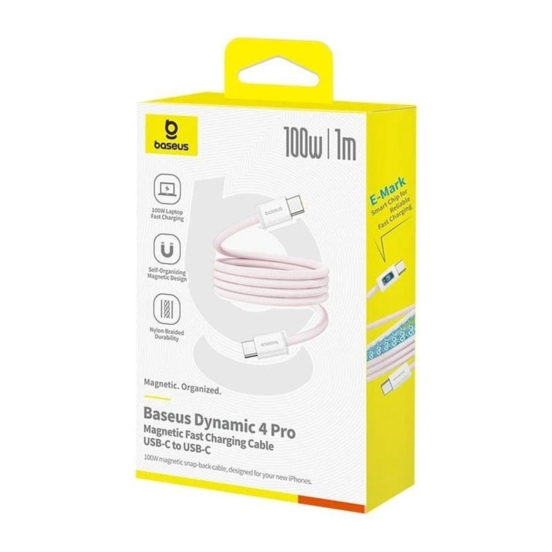 Baseus Dynamic 4 Pro Series USB-C adatkábel - USB-C 100W 1m Baby Pink