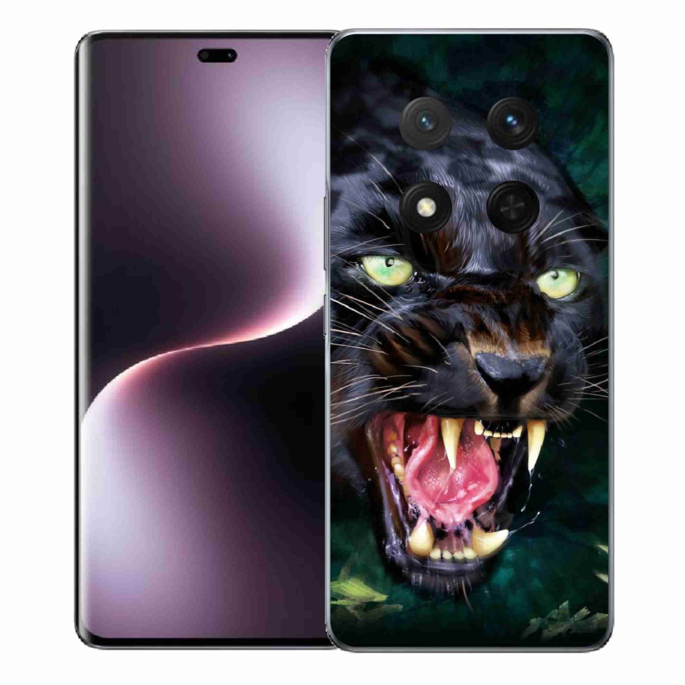 Gél borítás mmCase a Honor Magic 7 Lite 5G számára - dühös fekete párduc