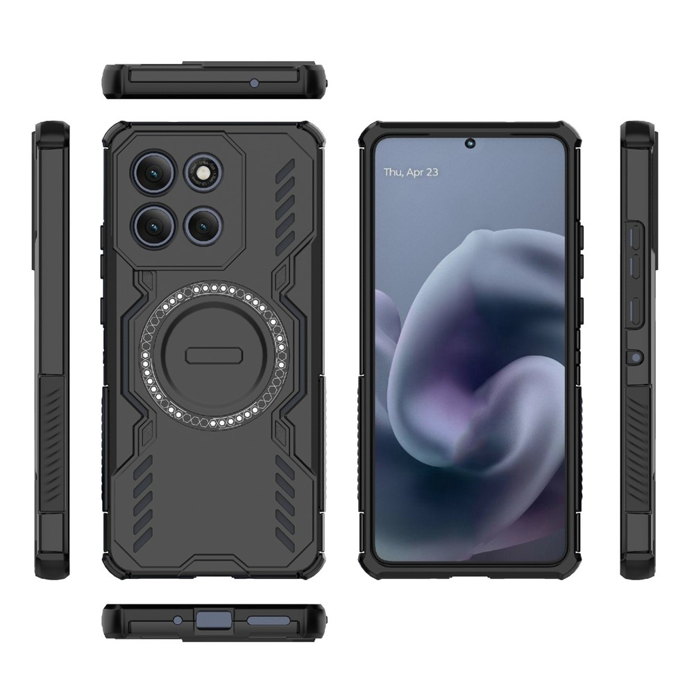 Hollow strapabíró tok MagSafe-vel a Motorola Moto G86 Power-hez – fekete