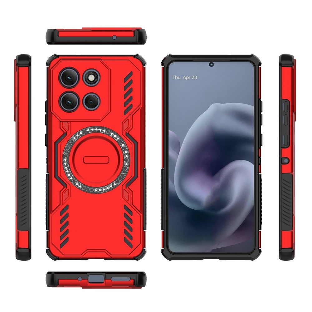Hollow strapabíró tok MagSafe-vel a Motorola Moto G86 Power-hez – piros