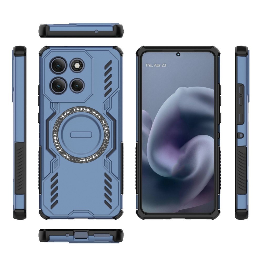 Hollow strapabíró tok MagSafe-vel a Motorola Moto G86 Power-hez – kék