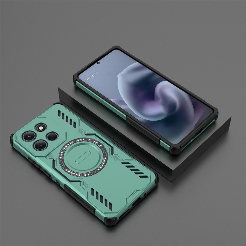 Hollow strapabíró tok MagSafe-vel a Motorola Moto G86 Power-hez – zöld