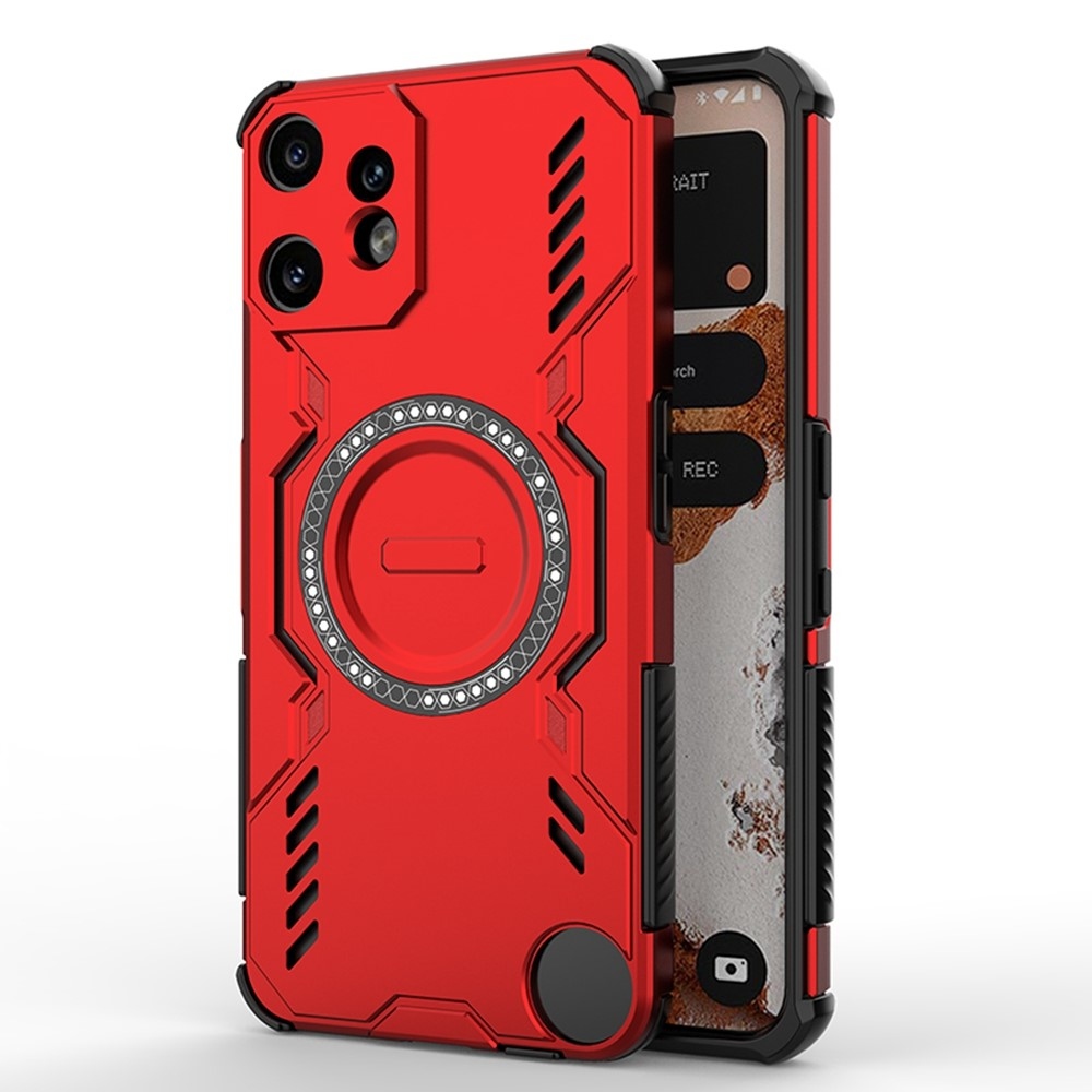 Üreges, tartós védőburkolat MagSafe a Nothing CMF Phone 2 Pro készülékre - piros színű