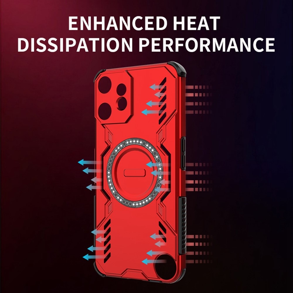 Üreges, tartós védőburkolat MagSafe a Nothing CMF Phone 2 Pro készülékre - piros színű