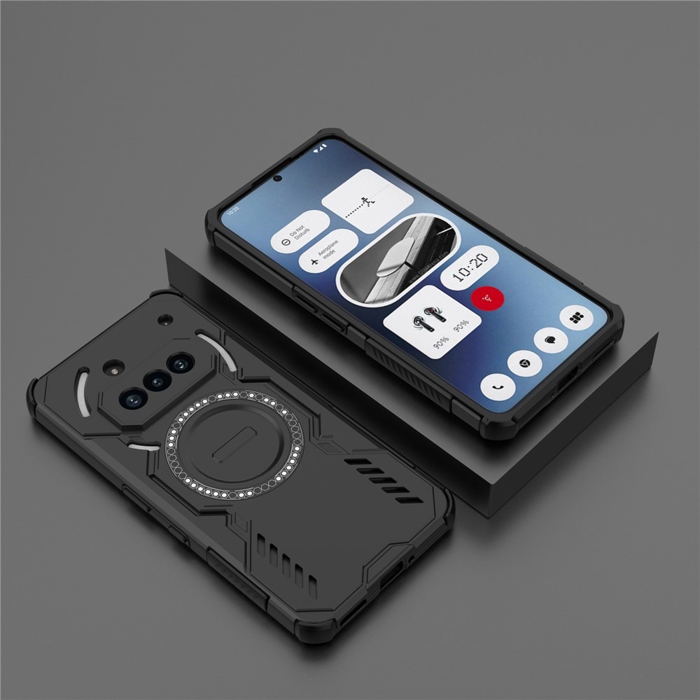 Üreges, tartós védőburkolat MagSafe-rel Semmi telefonhoz (3a) - Fekete